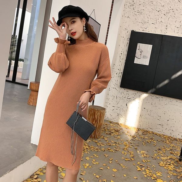 sj6k9 dresshorn design autumn winter 2020 new half high neck loose waist flared dress women's knitted women's dresssleeve solid co, Black;gray
sj6k9 dresshorn design autumn winter 2020 new half high neck loose waist flared dress women's knitted women's dresssleeve solid co, Black;gray