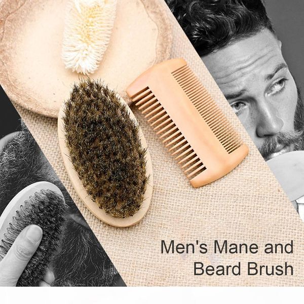 new natural wooden beard comb beard brush double-sided modeling oval comb beard template comb men's care tool set, Silver
new natural wooden beard comb beard brush double-sided modeling oval comb beard template comb men's care tool set, Silver