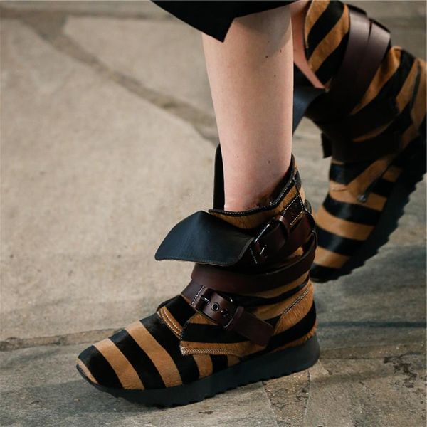 winter boots women horse hair botines mujer stripe mid-calf bota feminina fashion thick sole shoes women buckle zapatos de mujer, Black
winter boots women horse hair botines mujer stripe mid-calf bota feminina fashion thick sole shoes women buckle zapatos de mujer, Black