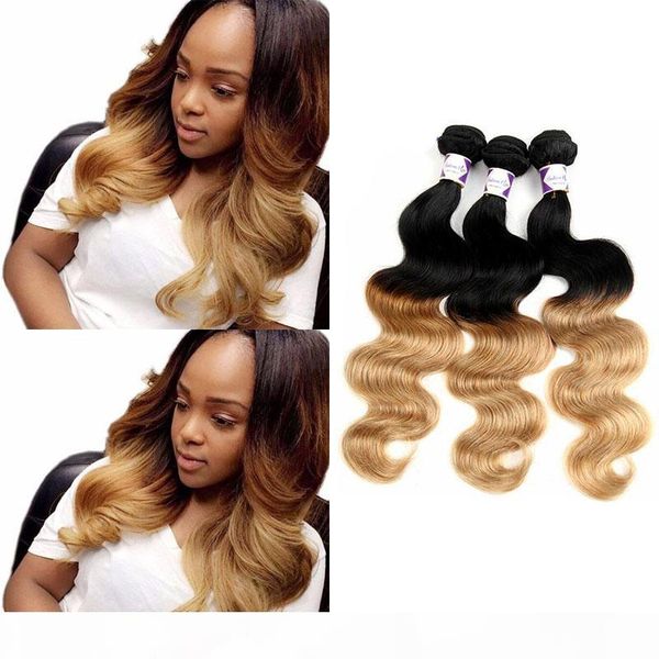 8a ombre hair extensions 1b 27# blonde ombre virgin human hair 3pcs 100g pcs two tone body wave hair weave brazilian peruvian malaysian, Black
8a ombre hair extensions 1b 27# blonde ombre virgin human hair 3pcs 100g pcs two tone body wave hair weave brazilian peruvian malaysian, Black