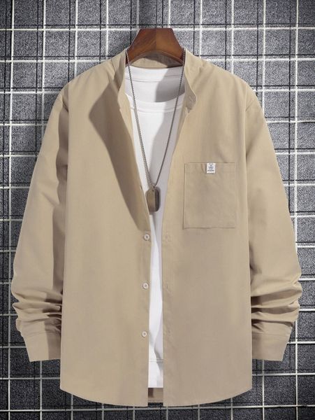 men patch detail shirt without k4ss#, White;black
men patch detail shirt without k4ss#, White;black