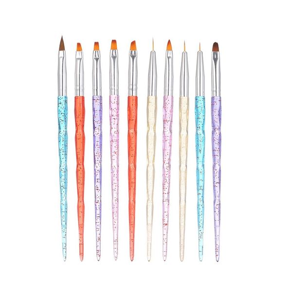 10pcs acrylic nail brush kit nail art tips uv gel brush for nail art design painting pen set, Yellow
10pcs acrylic nail brush kit nail art tips uv gel brush for nail art design painting pen set, Yellow