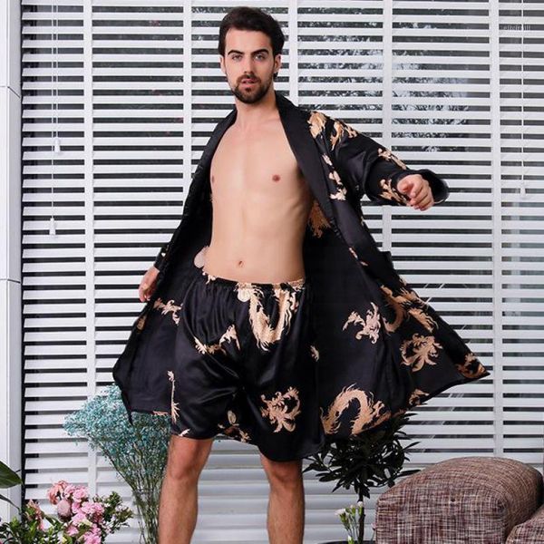 large size 4xl 5xl men satin robe set dragon print 2pcs sleepwear silky nighty&robe set male casual kimono gown loose home wear1, Black;brown
large size 4xl 5xl men satin robe set dragon print 2pcs sleepwear silky nighty&robe set male casual kimono gown loose home wear1, Black;brown