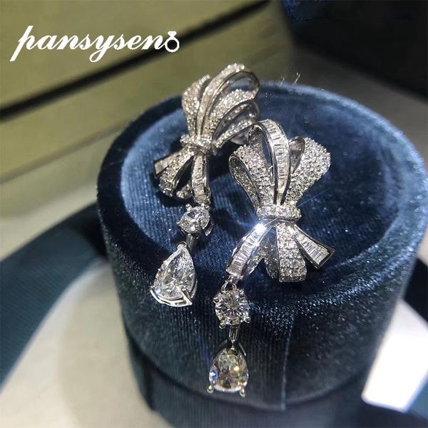 pansysen gorgeous bow-knot created moissanite diamond silver drop earrings 100% solid 925 sterling silver wedding party earring
pansysen gorgeous bow-knot created moissanite diamond silver drop earrings 100% solid 925 sterling silver wedding party earring