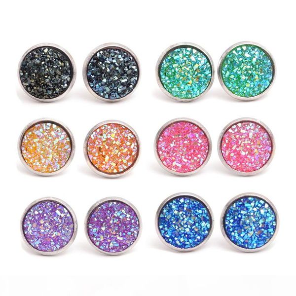 new 12mm 32 colors resin round druzy earrings for women drusy stud earrings stainless steel tone shiny stone jewelry lot wholesale, Golden;silver
new 12mm 32 colors resin round druzy earrings for women drusy stud earrings stainless steel tone shiny stone jewelry lot wholesale, Golden;silver