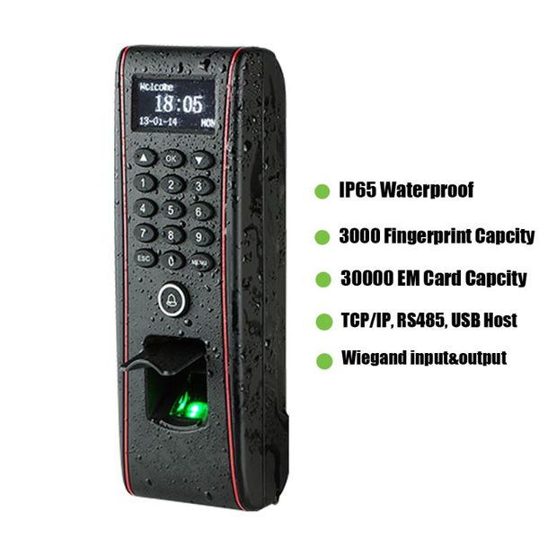 fingerprint access control biometric outdoor ip65 waterproof with 125khz reader rs485 tcp/ip usb
fingerprint access control biometric outdoor ip65 waterproof with 125khz reader rs485 tcp/ip usb