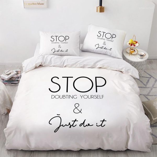 3d printed custom design white letter single double king quilt covers duvet cover set comforter case bedding set home textile1
3d printed custom design white letter single double king quilt covers duvet cover set comforter case bedding set home textile1
