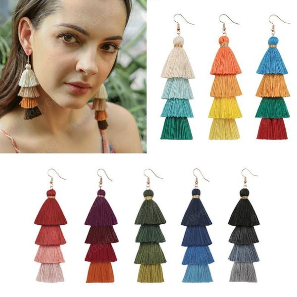 10 colors female jewelry earringss bohemian fringe long gradient multilayer drop earrings for women gifts, Silver
10 colors female jewelry earringss bohemian fringe long gradient multilayer drop earrings for women gifts, Silver