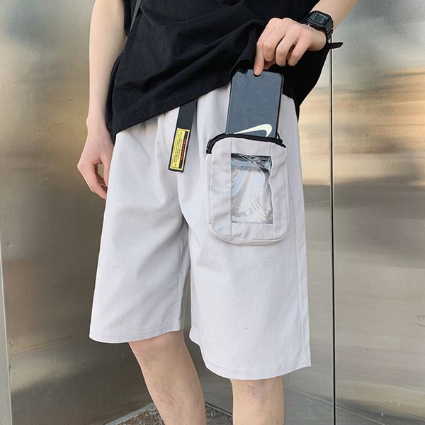 shorts 5-point men's casual summer new trend loose trendy 5-piece pants, White;black