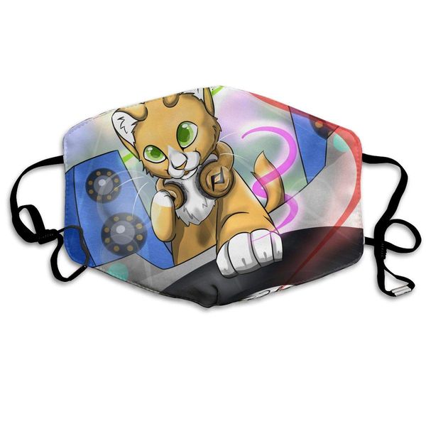 custom dustproof mouth mask dj cat reusable outdoor face mask with adjustable earloops