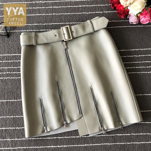 skirts summer women high waist asymmetrical genuine leather short skirt design zip sashes slim a-line wrap street punk sheepskin skirts1, Black
skirts summer women high waist asymmetrical genuine leather short skirt design zip sashes slim a-line wrap street punk sheepskin skirts1, Black