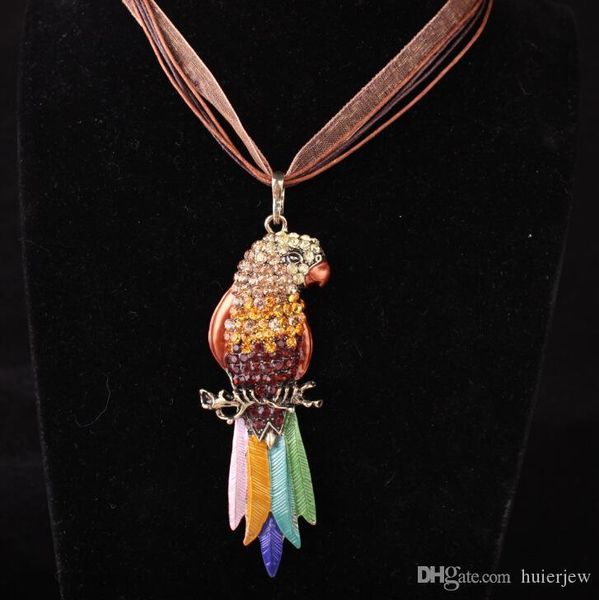 great parrot necklace for women crystal necklace gothic antique long animal pendant sweater necklace, Silver
great parrot necklace for women crystal necklace gothic antique long animal pendant sweater necklace, Silver