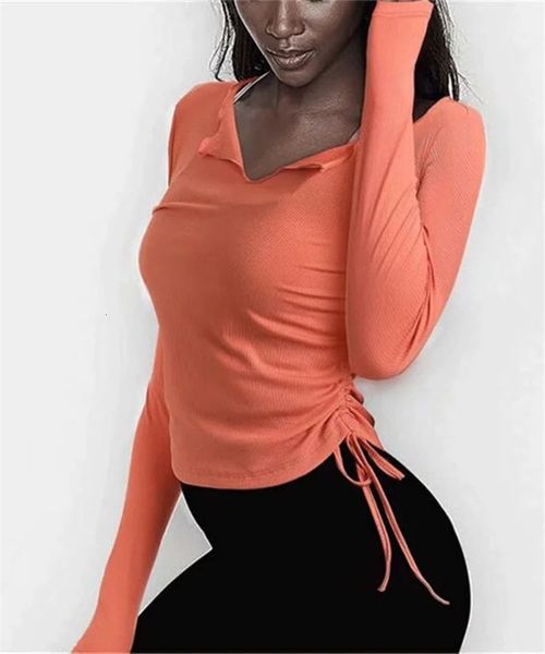 new drawstring t-shirt fashionable 2021 and versatile, slim fit long sleeve base shirt for women, Black;gray
new drawstring t-shirt fashionable 2021 and versatile, slim fit long sleeve base shirt for women, Black;gray