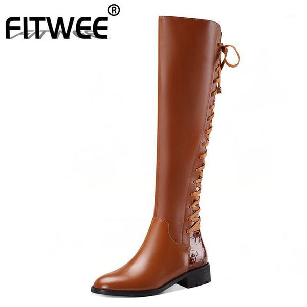 fitwee new women winter knee high real leather warm women's shoes fashion patchwork woman flats boots footwear size 34-431, Black
fitwee new women winter knee high real leather warm women's shoes fashion patchwork woman flats boots footwear size 34-431, Black