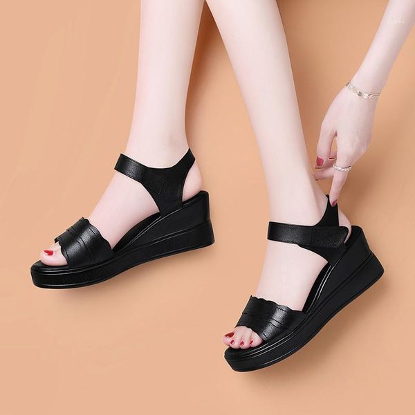 sandals sandasl woman wedges heels women shoes hook & loop outdoors genuine leather casual 3-99501, Black
sandals sandasl woman wedges heels women shoes hook & loop outdoors genuine leather casual 3-99501, Black