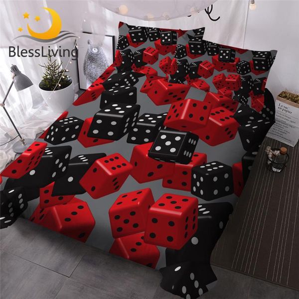 blessliving red black dice duvet cover set 3d modern bedding set gray duvet cover with pillowcases 3 pieces game soft bedspreads
blessliving red black dice duvet cover set 3d modern bedding set gray duvet cover with pillowcases 3 pieces game soft bedspreads