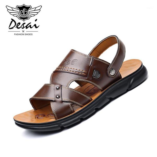 men's summer new sandals split leather slippers breathable hollow casual shoes men fashion beach shoes flat heel mens sandals1, Black
men's summer new sandals split leather slippers breathable hollow casual shoes men fashion beach shoes flat heel mens sandals1, Black