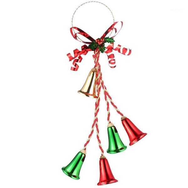 christmas decorations 1pc metal bell pendant iron art string xmas tree pendant1