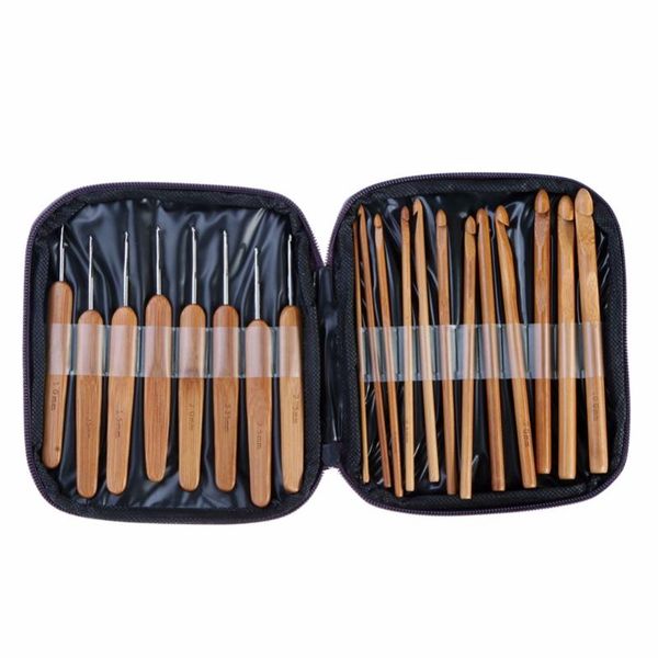 12/20pcs bamboo crochet hooks set baby knitting needles diy weave needle craft tool with bag knitting sewing accessories, Black
12/20pcs bamboo crochet hooks set baby knitting needles diy weave needle craft tool with bag knitting sewing accessories, Black