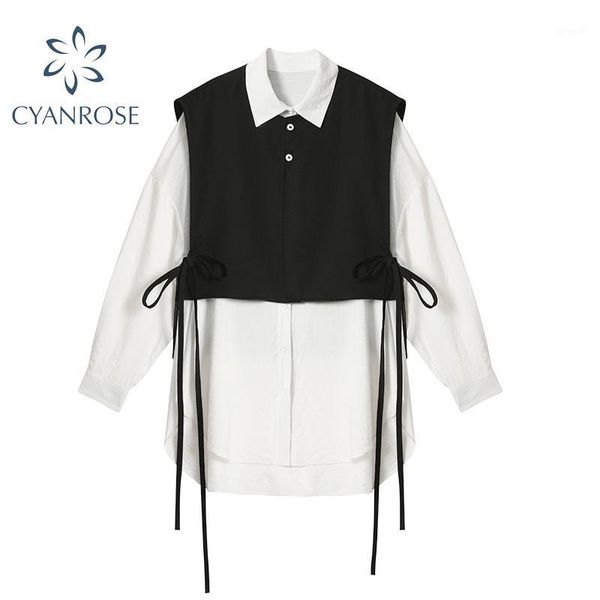 blouse women 2020 autumn fashion design streetwear turn down collar long sleeve loose two piece female office casual shirt 1, White
blouse women 2020 autumn fashion design streetwear turn down collar long sleeve loose two piece female office casual shirt 1, White