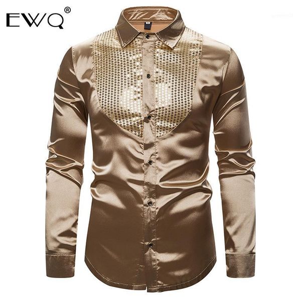men's casual shirts ewq / men's clothing 2021 satins solid color shirt for male paillette patchwork autumn winter fashion 19h-a30, White;black
men's casual shirts ewq / men's clothing 2021 satins solid color shirt for male paillette patchwork autumn winter fashion 19h-a30, White;black