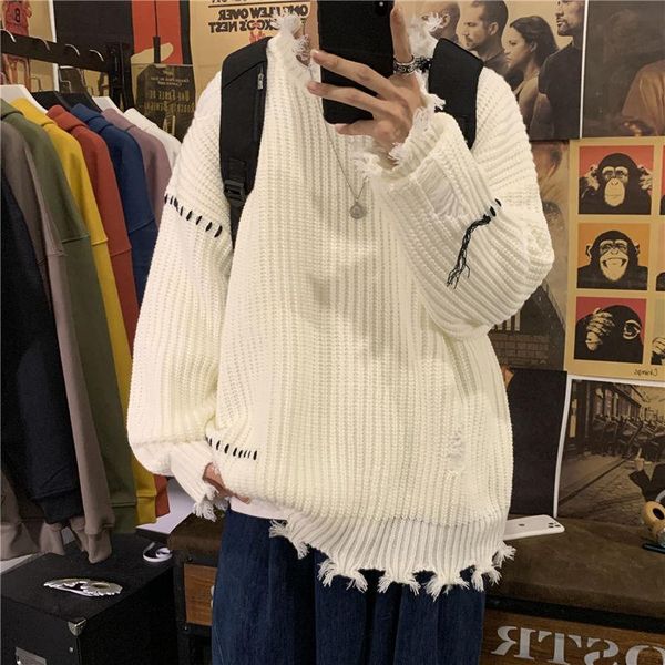 men's sweaters 2021 fashion embroidered coats tassel cashmere sweater streetwear long sleeves pullover solid color wool knitting clothe, White;black
men's sweaters 2021 fashion embroidered coats tassel cashmere sweater streetwear long sleeves pullover solid color wool knitting clothe, White;black