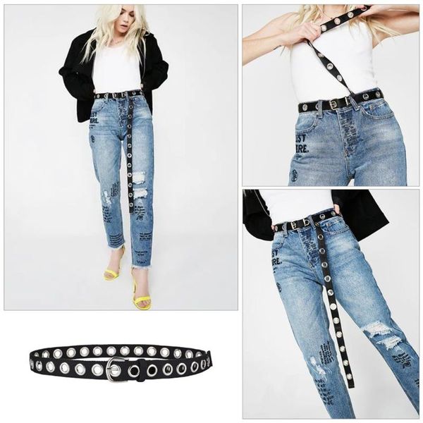 women belt leather new punk style fashion pin buckle jeans decorative belt chain belts full hole pin buckle pants, Black;brown
women belt leather new punk style fashion pin buckle jeans decorative belt chain belts full hole pin buckle pants, Black;brown
