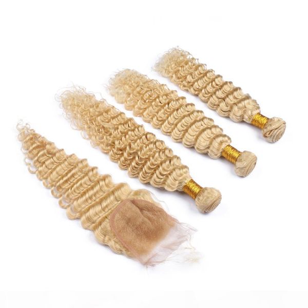 brazilian virgin hair #613 blonde deep wave 3bundles with closure brazilian human hair bleach blonde weaves with 4x4 lace closure, Black
brazilian virgin hair #613 blonde deep wave 3bundles with closure brazilian human hair bleach blonde weaves with 4x4 lace closure, Black