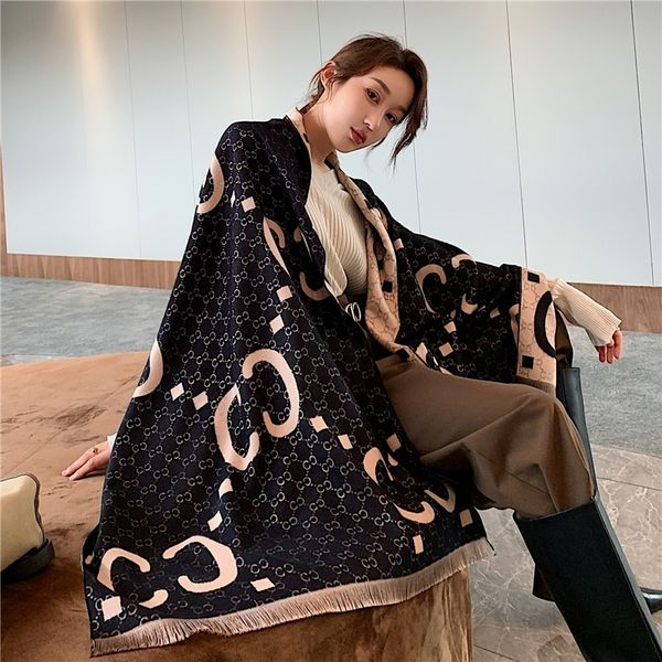 luxury cashmere scarf winter women pashmina shawls warm blanket wraps female foulard bandana brand thick print scarves y201007, Blue;gray
luxury cashmere scarf winter women pashmina shawls warm blanket wraps female foulard bandana brand thick print scarves y201007, Blue;gray