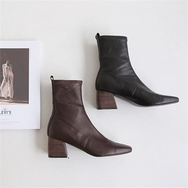 ankle boots autumn and winter new women's high-heeled elastic large size y200723, Black
ankle boots autumn and winter new women's high-heeled elastic large size y200723, Black