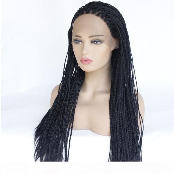 braided lace front wigs with baby hair #1b for women synthetic heat resistant long braids wig glueless half hand tied, Black
braided lace front wigs with baby hair #1b for women synthetic heat resistant long braids wig glueless half hand tied, Black