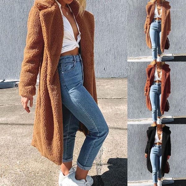 2020 women lamb wool long jackets winter thick warm teddy coats female loose solid faux fur coat outwear clothes plus size new1, Black
2020 women lamb wool long jackets winter thick warm teddy coats female loose solid faux fur coat outwear clothes plus size new1, Black