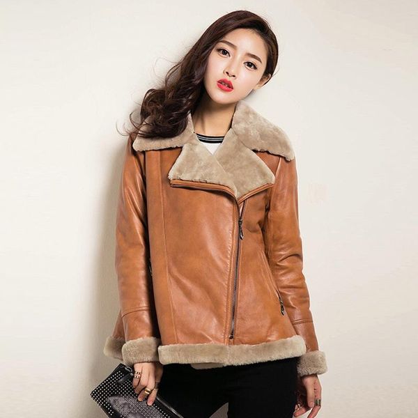 women's fur & faux 100% real coat female wool liner winter women clothes 2021 genuine leather jacket sheepskin coats hiver 1506, Black
women's fur & faux 100% real coat female wool liner winter women clothes 2021 genuine leather jacket sheepskin coats hiver 1506, Black