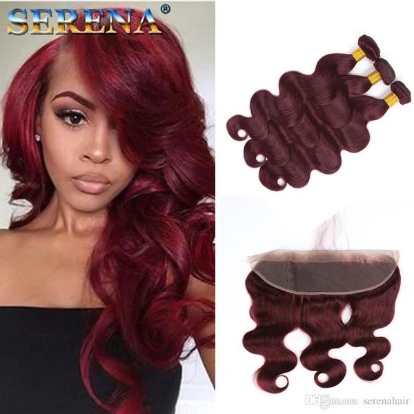 8a burgundy human hair bundles 99j body wave hair weaves bundles with ear to ear frontal lace closure brazilian hair 3 bundles with closure, Black;brown
8a burgundy human hair bundles 99j body wave hair weaves bundles with ear to ear frontal lace closure brazilian hair 3 bundles with closure, Black;brown