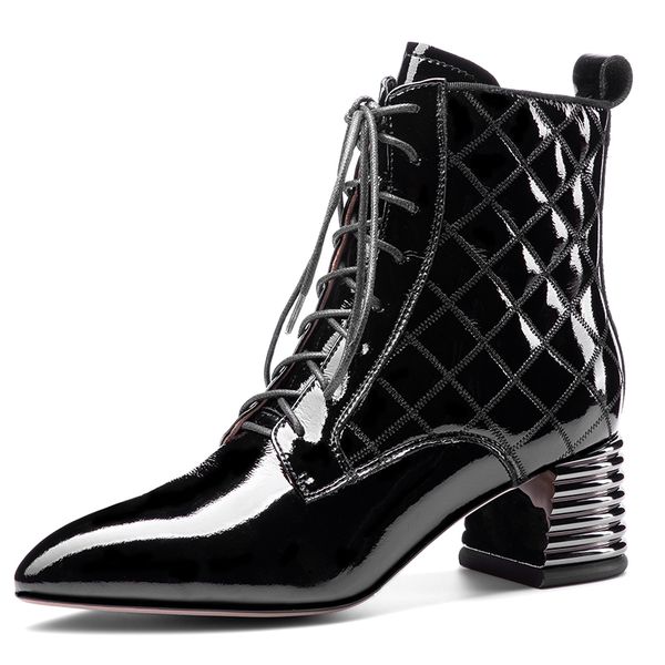 2021 elegant toe ladies ankle new genuine leather women's high-heel shoes basic night boots 34-41 jyv1, Black
2021 elegant toe ladies ankle new genuine leather women's high-heel shoes basic night boots 34-41 jyv1, Black