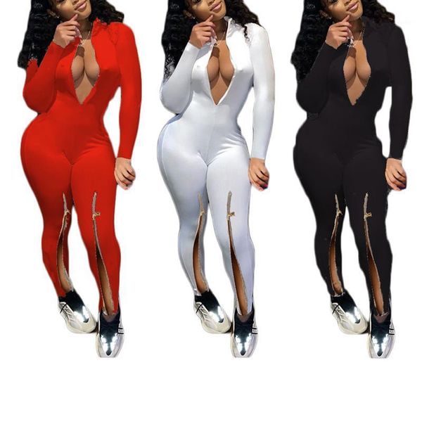 women's clothing set, slim long sleeve zipper jumpsuit one-piece suit for vacation pgraphy sports fitness1, Black;white
women's clothing set, slim long sleeve zipper jumpsuit one-piece suit for vacation pgraphy sports fitness1, Black;white