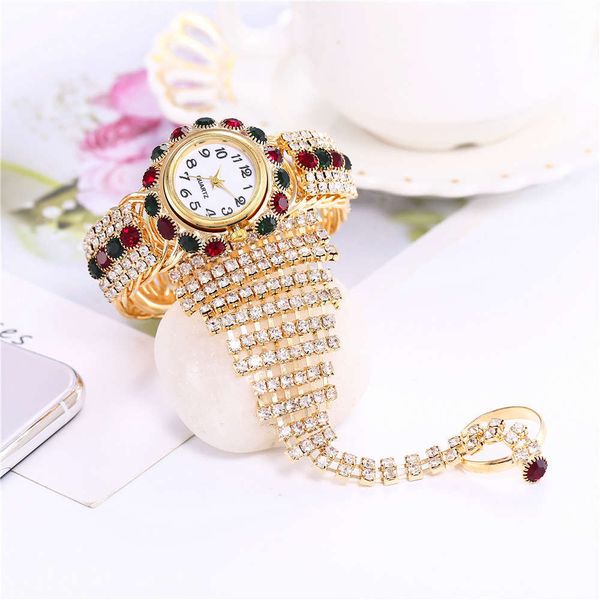 diamond new khorasan full fashion women's claw chain ring set watch fashion women's watch, Slivery;brown
diamond new khorasan full fashion women's claw chain ring set watch fashion women's watch, Slivery;brown