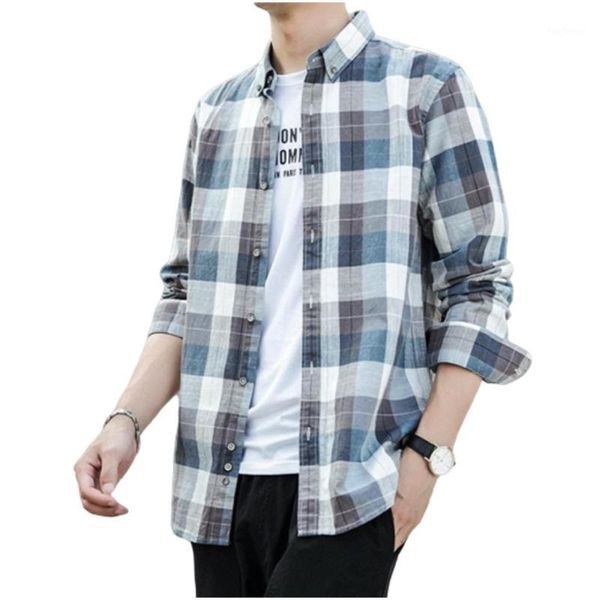 men's spring and autumn new pure cotton leisure comfortable long sleeve shirt fashion large plaid cardigan long sleeve shirt1, White;black
men's spring and autumn new pure cotton leisure comfortable long sleeve shirt fashion large plaid cardigan long sleeve shirt1, White;black