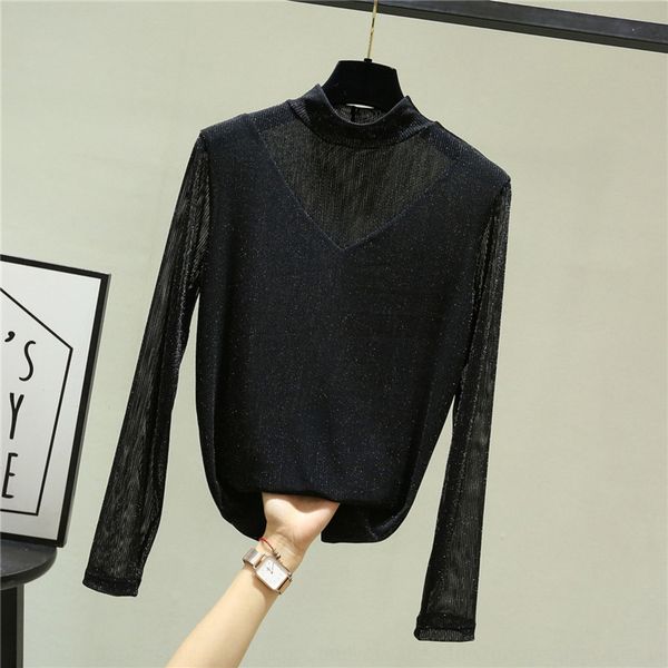 autumn korean style women's embroidered lace mesh base shirt long sleeve large size lace embroidered women's t-shirt 3v84q, White
autumn korean style women's embroidered lace mesh base shirt long sleeve large size lace embroidered women's t-shirt 3v84q, White