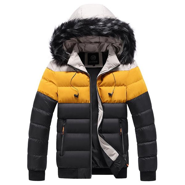 new men casual parka jackets fur collar 2020 winter mens warm thick outwear coats solid splice hooded windbreak jacket removable, Black
new men casual parka jackets fur collar 2020 winter mens warm thick outwear coats solid splice hooded windbreak jacket removable, Black