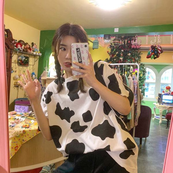 2021 New Korean summer cow style print short sleeve t-shirts of women loose casual tops t-femme shirt (f4008) XF61, White
2021 New Korean summer cow style print short sleeve t-shirts of women loose casual tops t-femme shirt (f4008) XF61, White