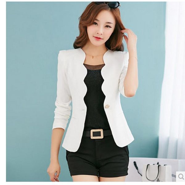 spring autumn fashion nice women blazers jackets casual business blazer feminino women single button coat outwear blazer1, White;black
spring autumn fashion nice women blazers jackets casual business blazer feminino women single button coat outwear blazer1, White;black