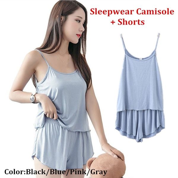 3pieces/lotset women pajama solid cotton sleepwear camisole + shorts nightwear set, Black;red
3pieces/lotset women pajama solid cotton sleepwear camisole + shorts nightwear set, Black;red