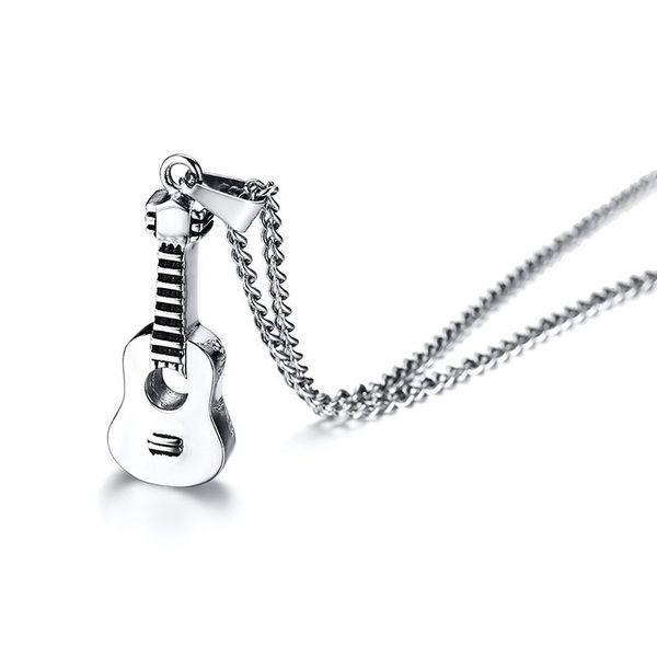 steel men's stainless steel rock electric guitar bass pendant necklace with chain, Silver
steel men's stainless steel rock electric guitar bass pendant necklace with chain, Silver