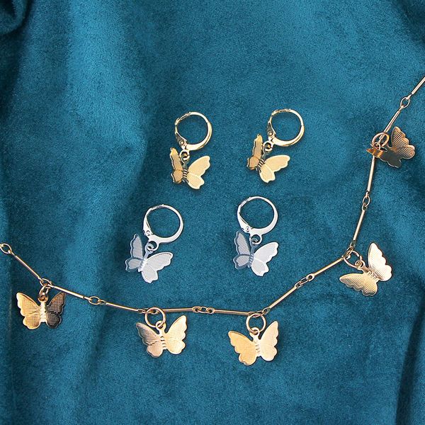 flatfoosie fashion small animal butterfly choker necklace earrings sets fashion gold silver color jewelry sets for women girls
flatfoosie fashion small animal butterfly choker necklace earrings sets fashion gold silver color jewelry sets for women girls