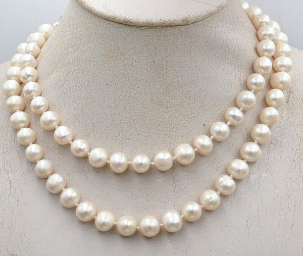 new natural 8-9mm white akoya cultured pearl necklace 25" 18k gp, Silver
new natural 8-9mm white akoya cultured pearl necklace 25" 18k gp, Silver