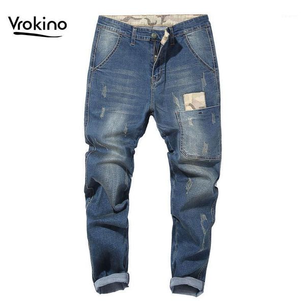 vrokino 2020 summer new style large size 28-48 men's stretch loose jeans fashion personality men's pants clothing brand1, Blue
vrokino 2020 summer new style large size 28-48 men's stretch loose jeans fashion personality men's pants clothing brand1, Blue