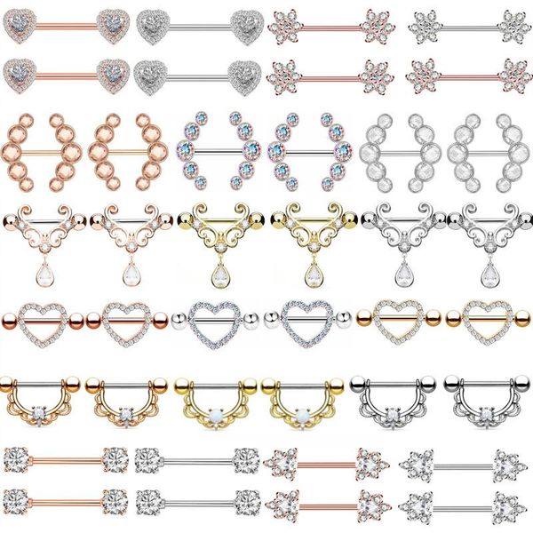 1pair flower nipple piercing bar 14gstainless steel crystal nipple piercing jewelry rose gold nipple shield pircing jewelry wmtlqx, Slivery;golden
1pair flower nipple piercing bar 14gstainless steel crystal nipple piercing jewelry rose gold nipple shield pircing jewelry wmtlqx, Slivery;golden