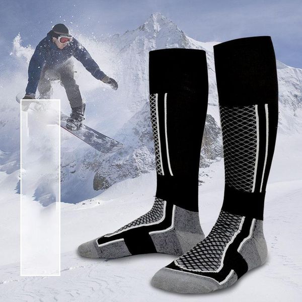 sports socks ski outdoor hiking long tube thickening warm breathable wear-resistant quick-drying, Black
sports socks ski outdoor hiking long tube thickening warm breathable wear-resistant quick-drying, Black