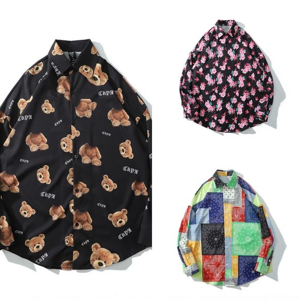 whfg1 tkpa new ins bear floral long men's internet celebrity sleeve digital print cashew flower rose digital shirt and women's fas, Blue
whfg1 tkpa new ins bear floral long men's internet celebrity sleeve digital print cashew flower rose digital shirt and women's fas, Blue